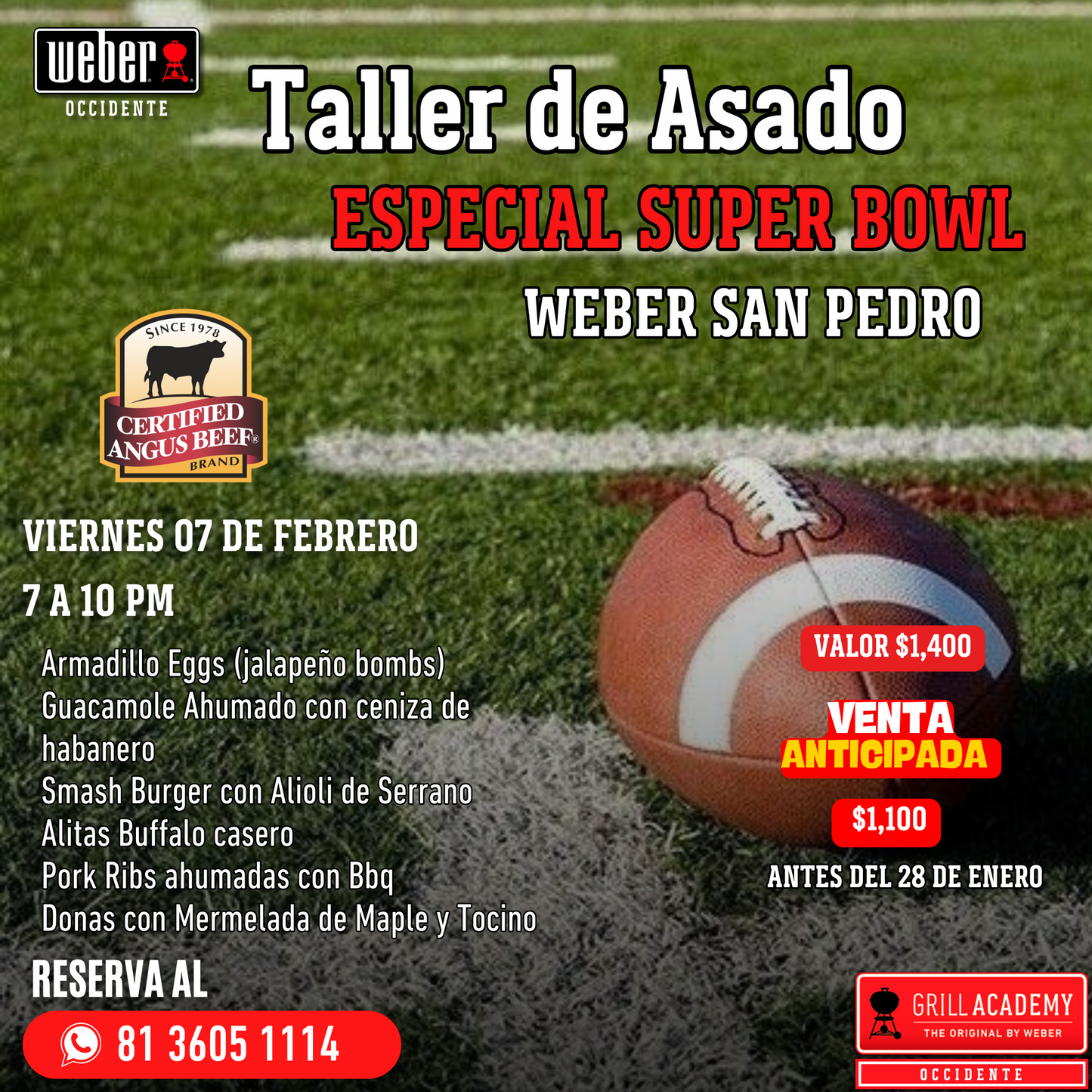 Taller: Especial Super Bowl Monterrey 7 febrero