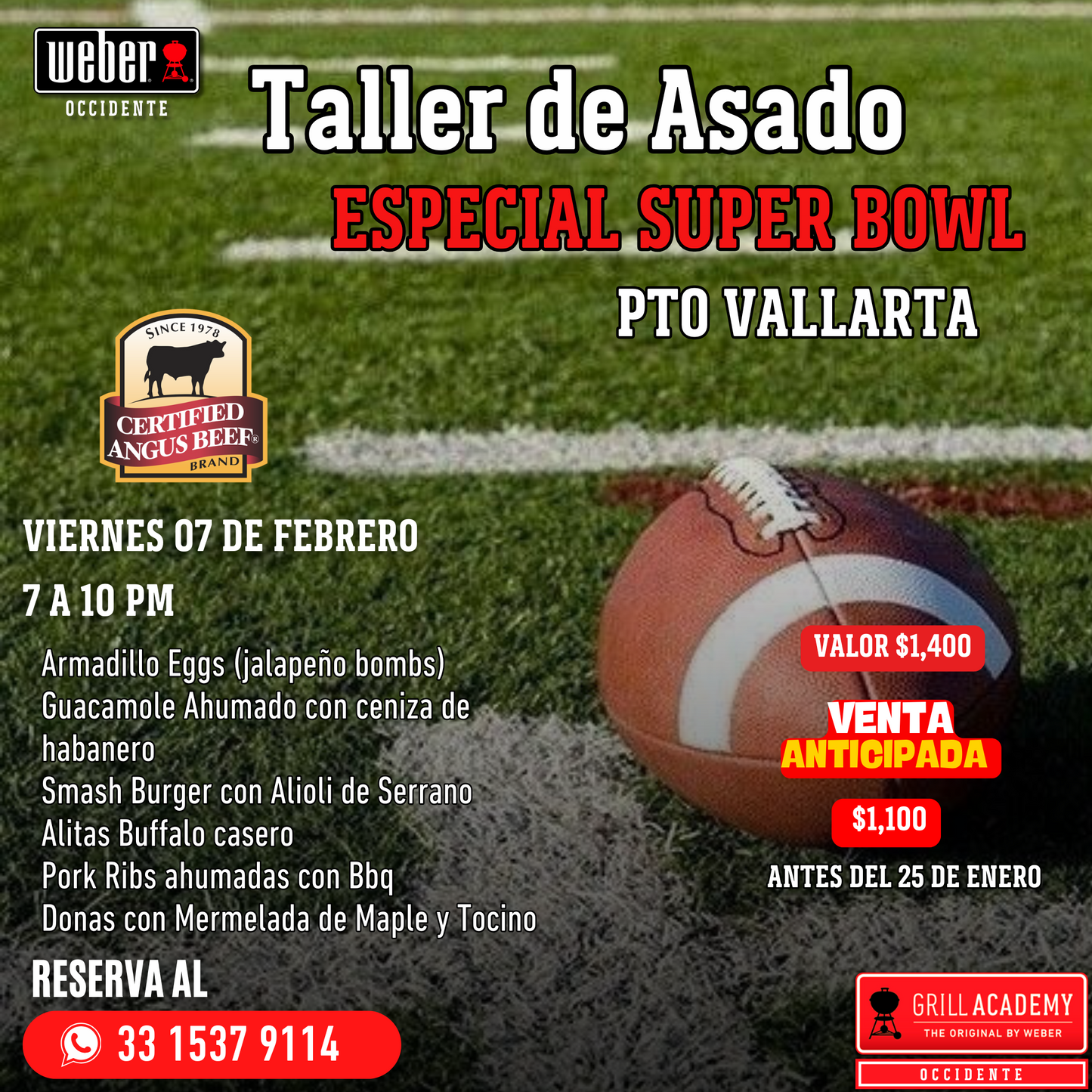 Taller: Especial Super Bowl PUERTO VALLARTA 7 febrero